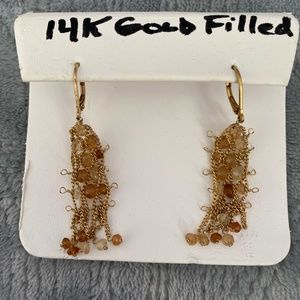 Vintage Jewels by Joanne earrings 14KG Filled, has semi precious stones